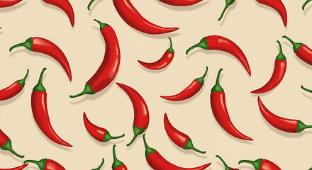 Appetizing and fiery: a decorative arrangement of red chili peppers for culinary themes