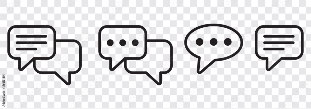Canvas Prints chat bubble message icon sign vector