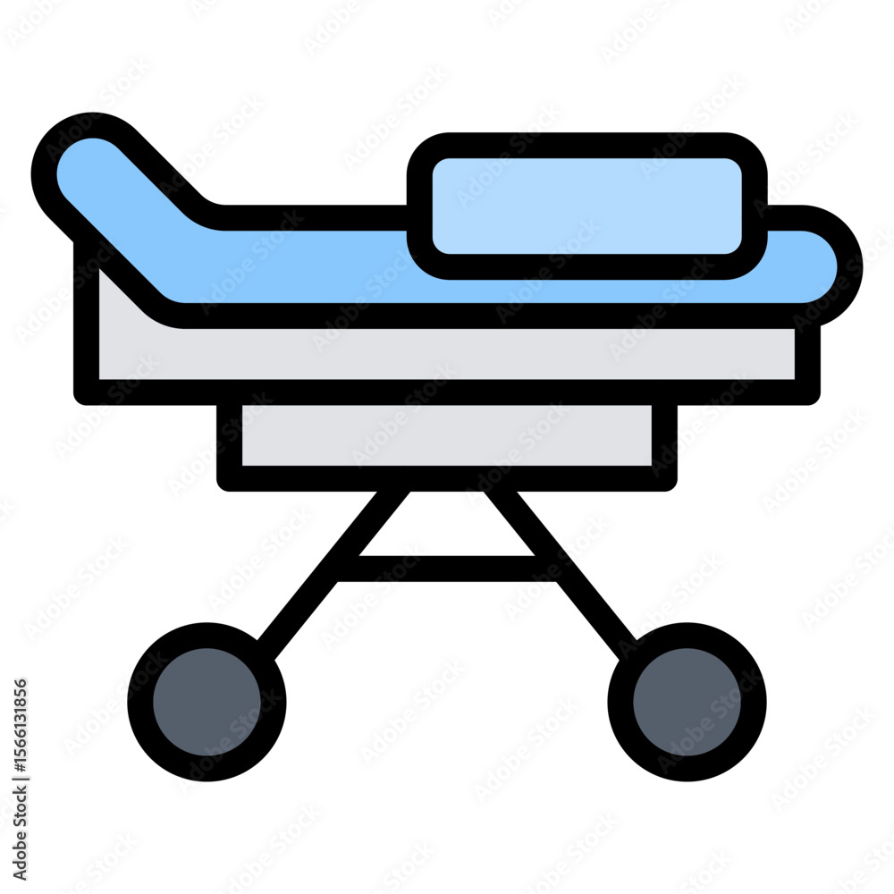 Poster stretcher icon vector image. can be used for rescue and response.