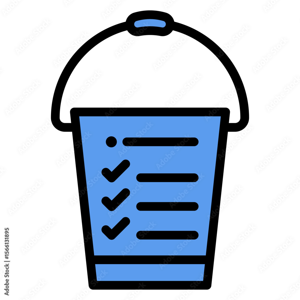 Poster bucket list icon vector image. can be used for retirement.