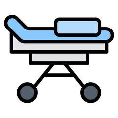 Stretcher icon vector image. Can be used for Rescue And Response.