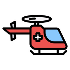 Rescue Chopper icon vector image. Can be used for Rescue And Response.