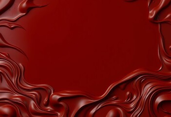 Seamless border of rich, melted chocolate flowing in a wavy pattern,  dripping,  vector