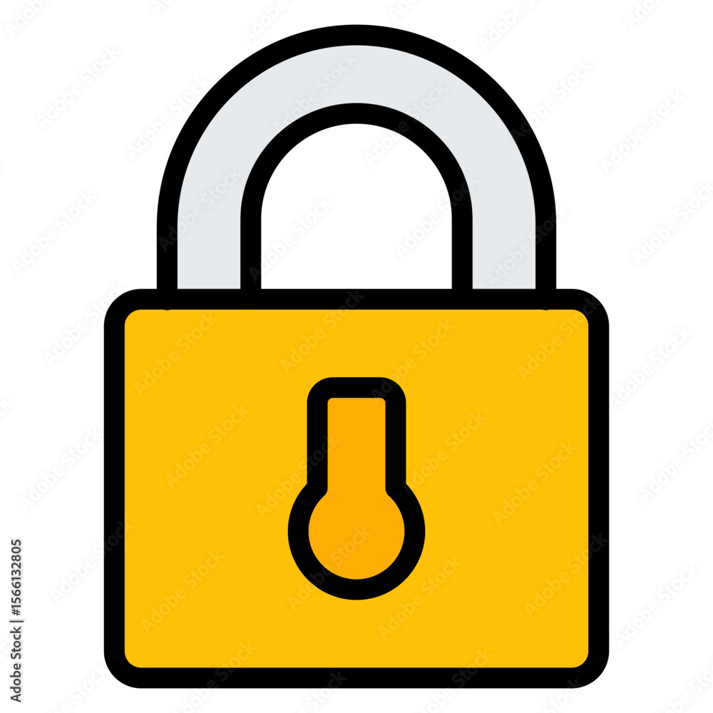 Poster padlock icon vector image. can be used for information security.