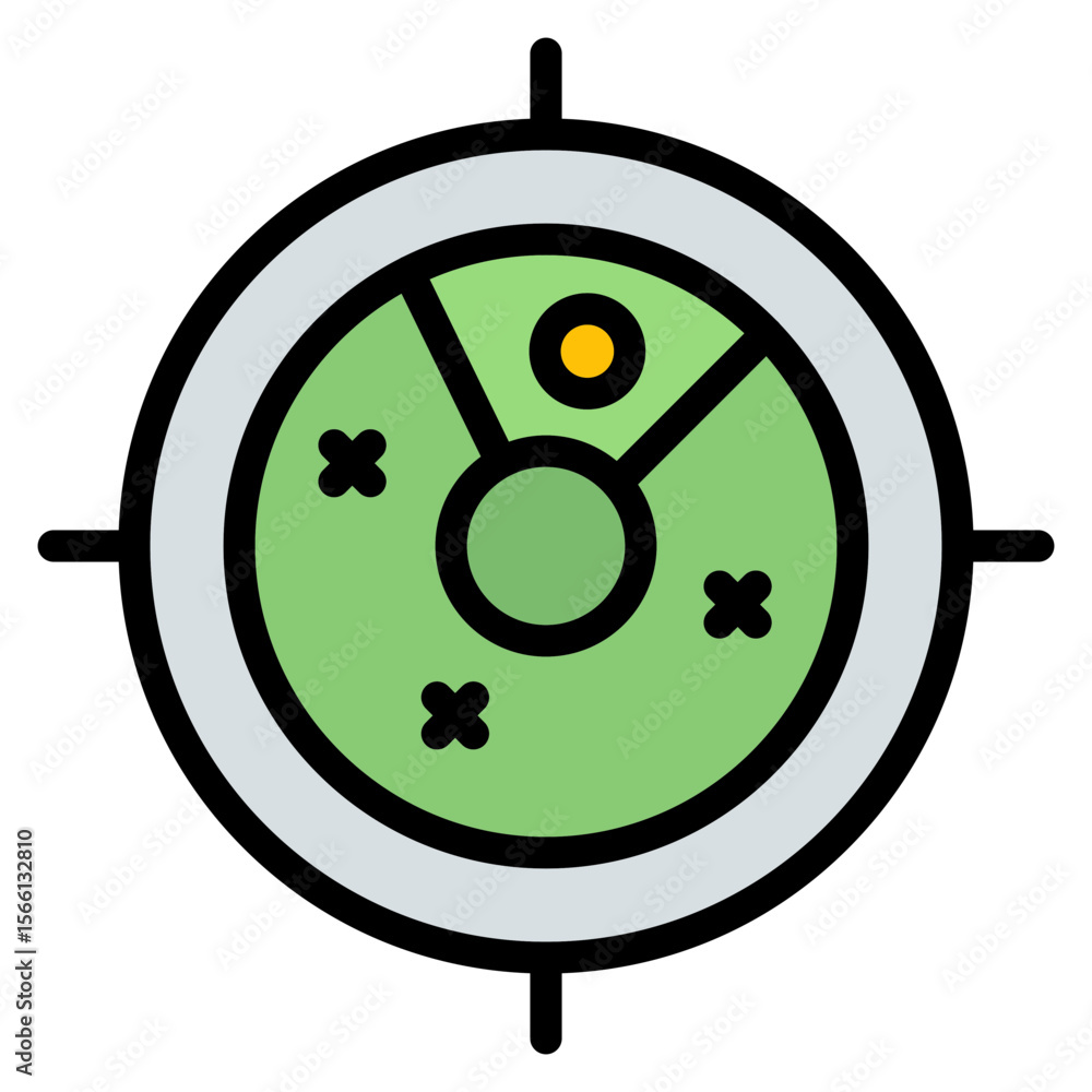 Poster radar icon vector image. can be used for information security.