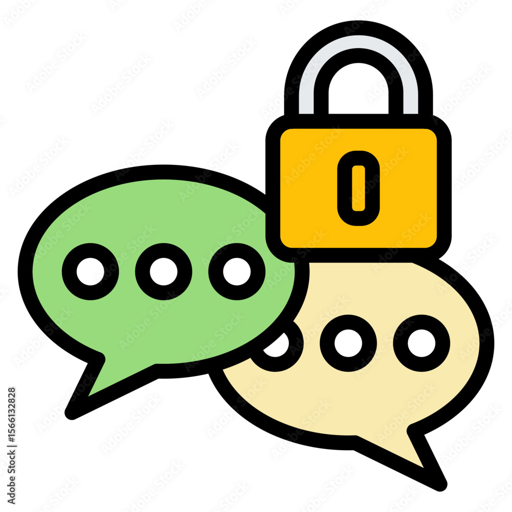 Poster secure communication icon vector image. can be used for information security.