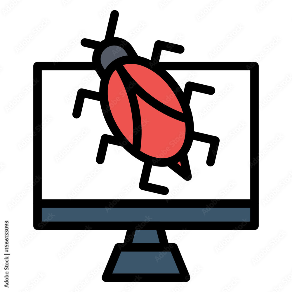 Aufkleber virus icon vector image. can be used for information security.