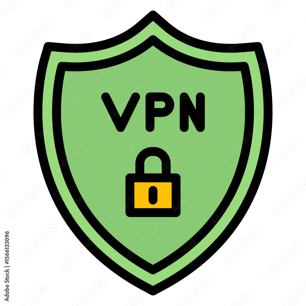 Poster vpn icon vector image. can be used for information security.