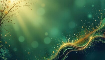 Colorful abstract desktop background featuring light rays and sparkling elements