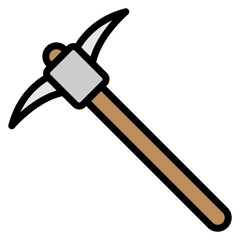Pickaxe icon vector image. Can be used for Mining And Crafting.