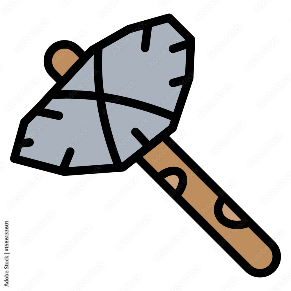 Poster stone hammer icon vector image. can be used for mining and crafting.