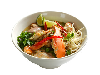 Vietnamese Cuisine - Hanoi's Northern Delights Combo with Crab Rice Noodles on a white backdrop

