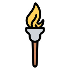 Flame Torch icon vector image. Can be used for Oil And Gas.