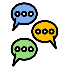 Chat Bubbles icon vector image. Can be used for Dating App.
