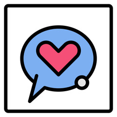 Love Chatroom icon vector image. Can be used for Dating App.