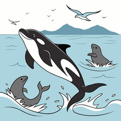 whale in the sea