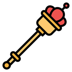 Kingdom Scepter icon vector image. Can be used for Empire.