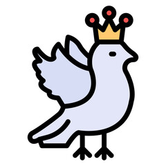Royal Dove icon vector image. Can be used for Empire.