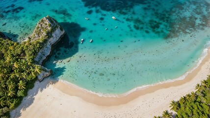 Obraz premium aerial view of a tropical island