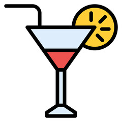 Cocktail Glass icon vector image. Can be used for Social Club.