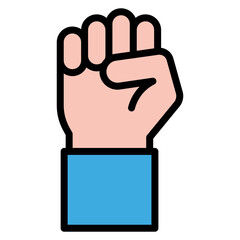Fist icon vector image. Can be used for Protest.