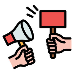 Against icon vector image. Can be used for Protesting and Civil Disobedience.