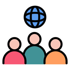 Diversity icon vector image. Can be used for Protesting and Civil Disobedience.