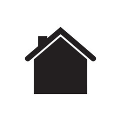 House silhouette vector icon isolated on white background