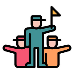 Rally icon vector image. Can be used for Protesting and Civil Disobedience.