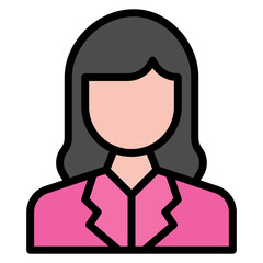 Character Female icon vector image. Can be used for Literature.