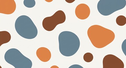 Abstract Seamless Pattern Organic Shapes in Earthy Tones