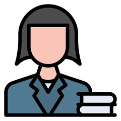 Teacher Female icon vector image. Can be used for Literature.