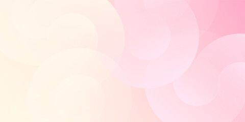 Modern banner background pastel colorful pink and yellow gradations. Circle effect style art modern