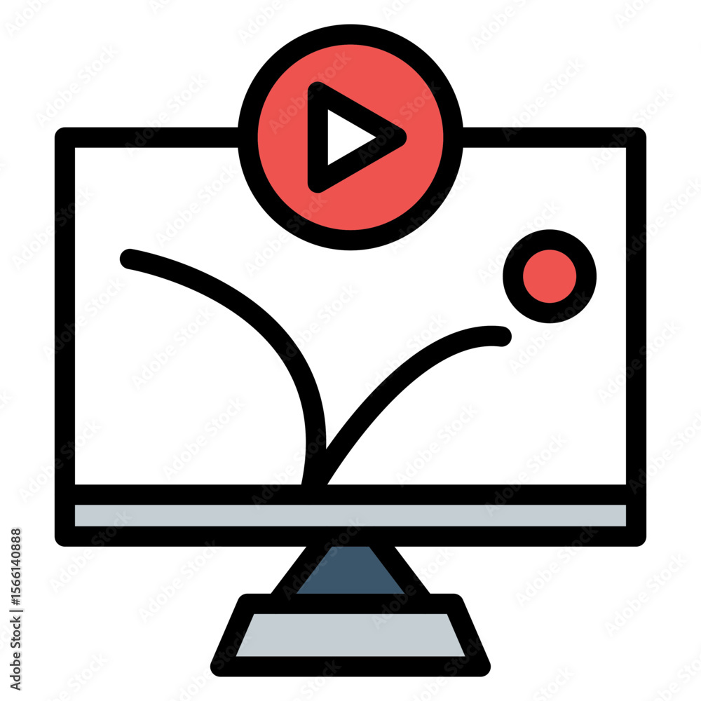 Poster animate icon vector image. can be used for filmmaking.