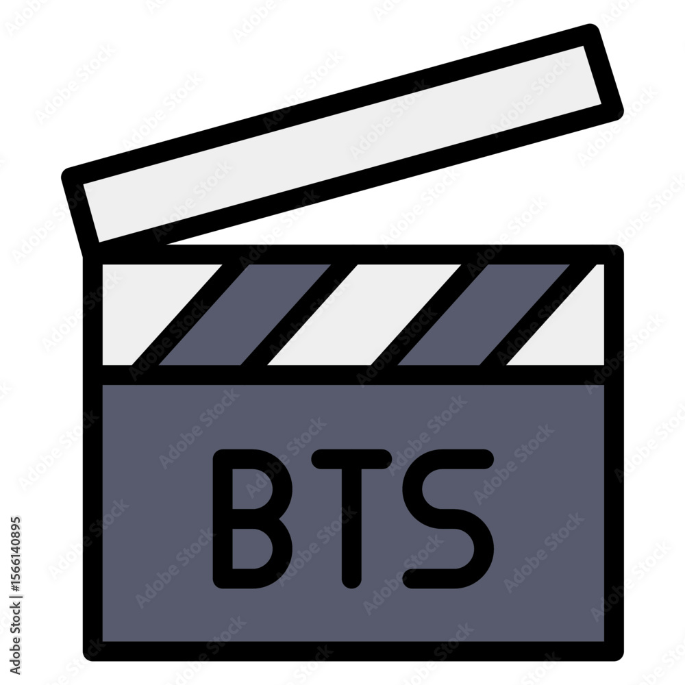 Poster behind the scenes icon vector image. can be used for filmmaking.