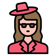 Fototapeta premium Actress icon vector image. Can be used for Filmmaking.