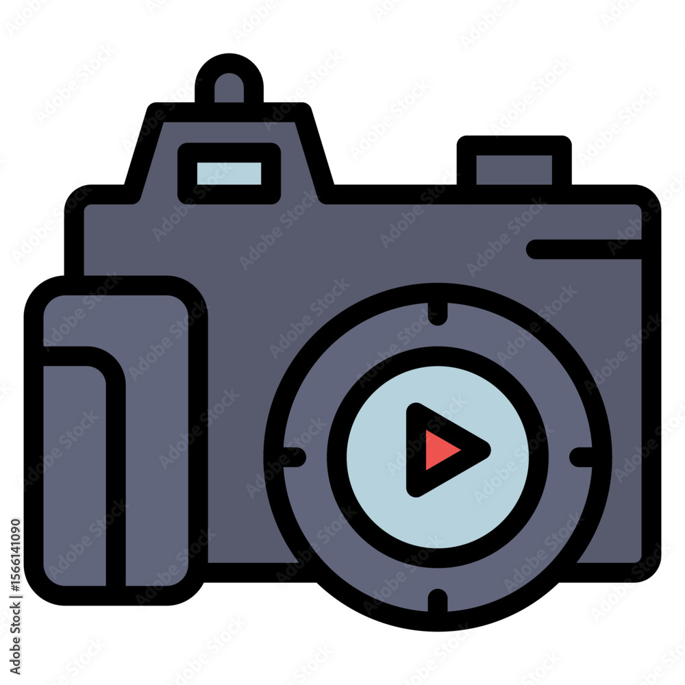 Poster camera shot icon vector image. can be used for filmmaking.
