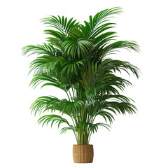 tropical palm tree isolated on transparent background