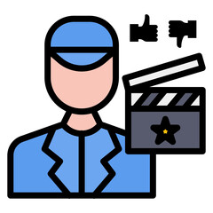 Film Critic Male icon vector image. Can be used for Filmmaking.