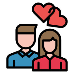 Romance icon vector image. Can be used for Filmmaking.