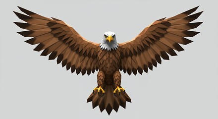 Fototapeta premium Eagle flying animal illustration