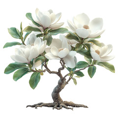 blossoming tree isolated on transparent background