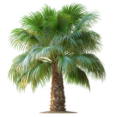 tropical palm tree isolated on transparent background