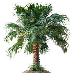 tropical palm tree isolated on transparent background