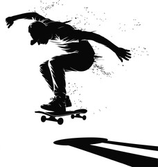 Black Silhouette People & Activities vector collection on isolated white background