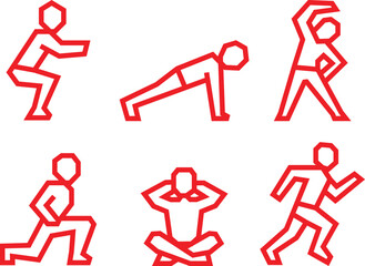 Exercise postures icon