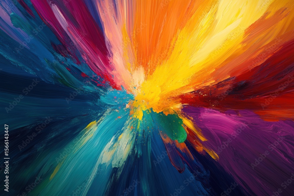 Fototapete vibrant abstract burst of light creating a stunning display of color and motion in a dynamic artisti