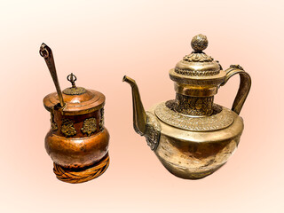 Tibetan  Bhutanese serving pots of Bhutan