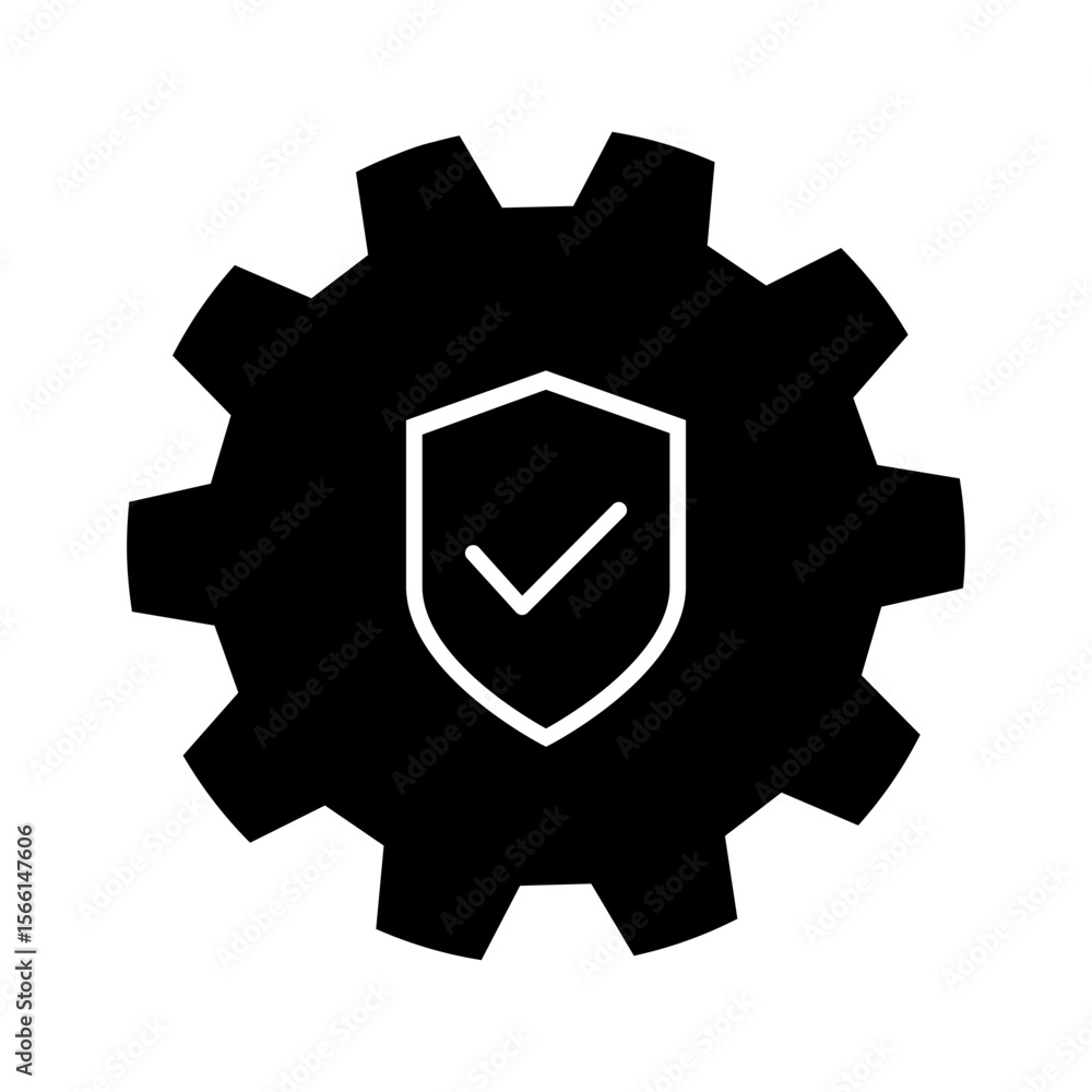 Poster cybersecurity vector icon. firewall illustration sign. web protection symbol. cyber security web ico