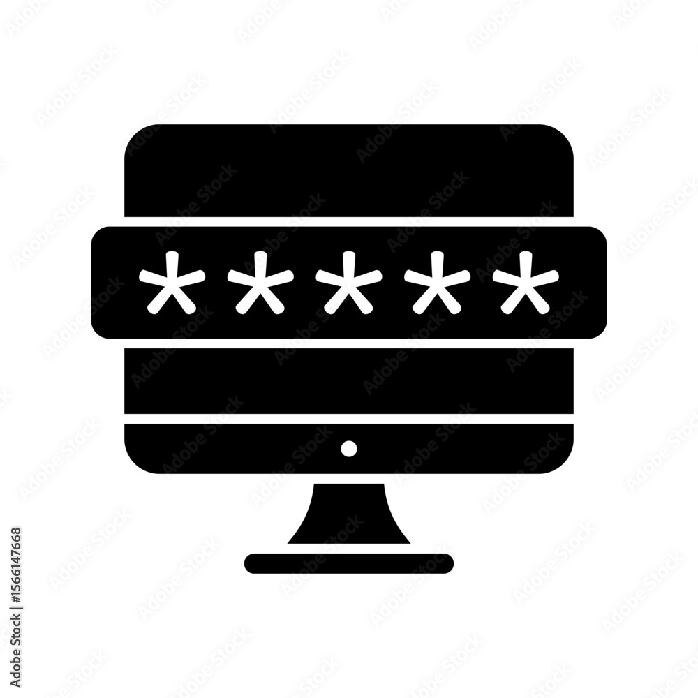 Poster cybersecurity vector icon. firewall illustration sign. web protection symbol. cyber security web ico